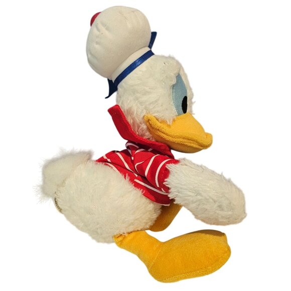Disney Cruise Line Donald Duck 11” Plush Toy Sailor Red White Striped Shirt - Picture 4 of 8